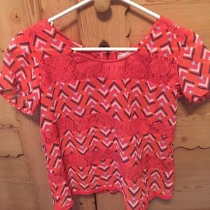 Vibrant love, fire multicolored boho juniors shirt